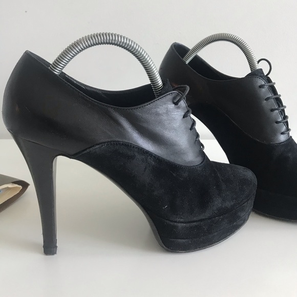 Platform high heeled lace up shoes - Picture 3 of 5